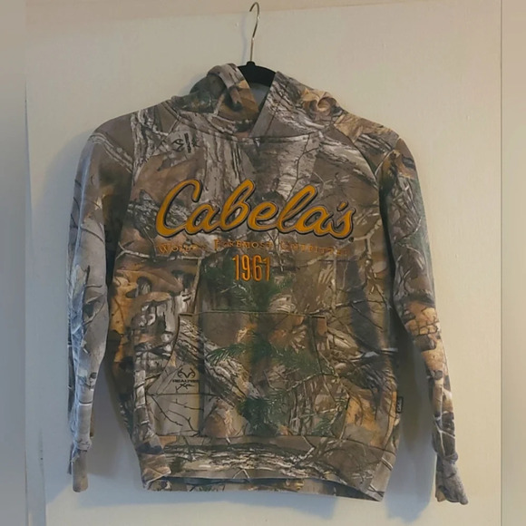 Cabela's Outfitters RealTree Xtra Camo Youth Hoodie Sweatshirt Size Medium - Picture 1 of 14